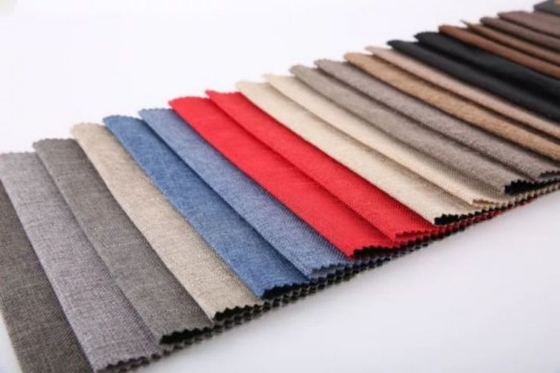 Pelapis Warp Rajutan 100% Linen Microfiber Sofa Fabric Untuk Furnitur