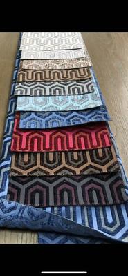 Kain chenille jacquard Bahan Sofa Pengiriman 25 Hari Detail untuk Interior Mewah