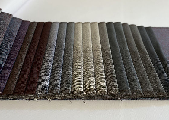 linen seperti kain dicelup polos kain penutup sofa pabrik CHINA kain YARN-DYED100% poliester banyak warna