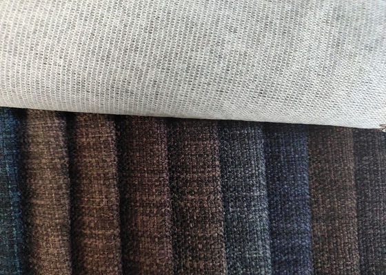 100% Polyester Linen terlihat kain untuk stok kain pelapis sofa banyak