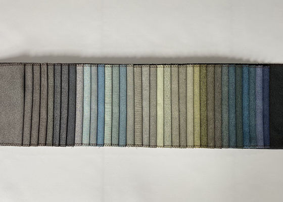 100% Polyester linen tahan air terlihat polos kain pelapis sofa dicelup kain murah