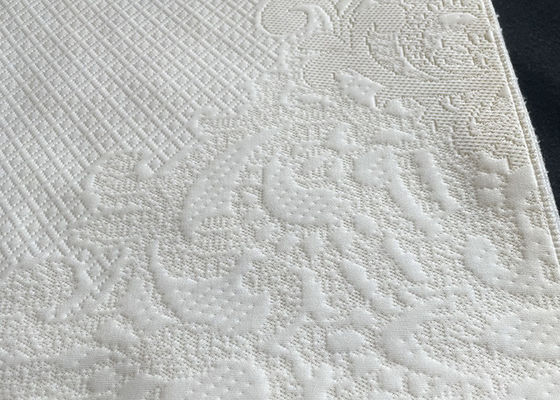 300gsm Off White Jacquard Fabric Polyester White Cotton Jacquard Fabric