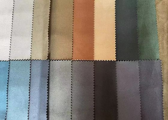 100% Poly Leather Look Velvet Suede Fabric Untuk Pelapis Sofa