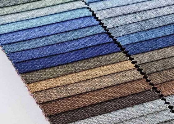 Kain Pelapis Linen Tekstur Dobby Untuk Furnitur Sofa Multi Warna