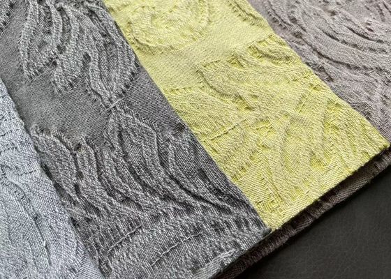 280cm Cotton Linen Jacquard Fabric 100% Polyester Tahan Air Mata